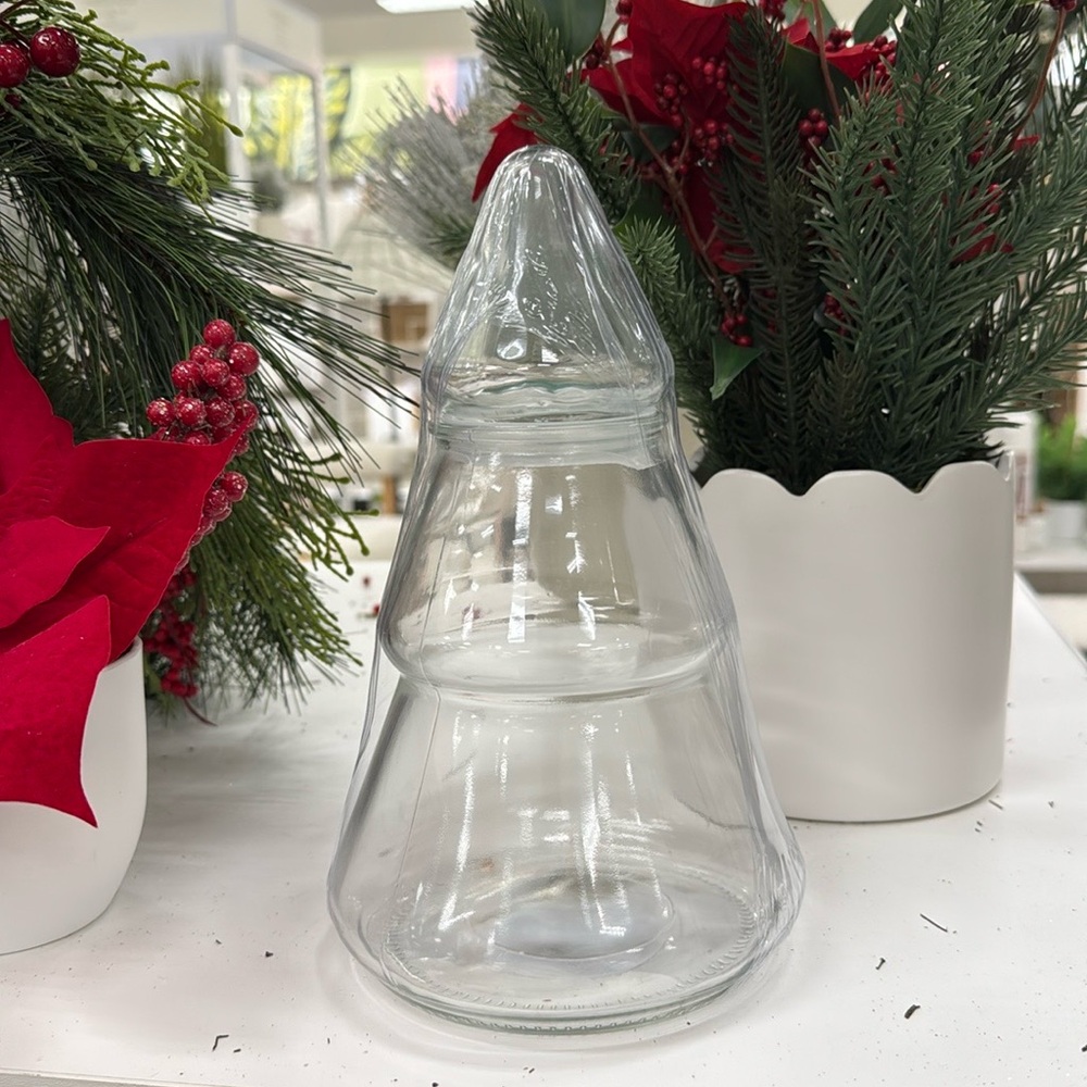 ✨NEW🎄Target Bullseye Playground 2023 Christmas Tree Glass Container Jar❄️